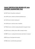 CASAC CERTIFICATION REVIEW SET 2026 ANSWERS GUARANTEED PASS
