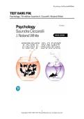 Test Bank for Psychology&comma; 7th Edition by Saundra K&period; Ciccarelli & J&period; Noland White &ndash; 2026 Updated Edition