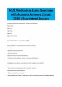 NLN Medication Exam Questions with Accurate Answers &vert; Latest 2026 &vert; Guaranteed Success