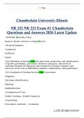 NR 222 Exam &num;1 Chamberlain  Questions and Answers 2026 Latest Update 