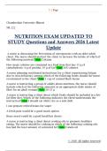 NR 222  NUTRITION EXAM UPDATED TO  STUDY Questions and Answers 2026 Latest  Update 