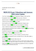 BIOS 252  BIOS 252 Exam 3 Questions and Answers  2026 Latest Update 