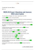 BIOS 252 Exam 3 Questions and Answers  2026 Latest Update 