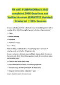 PN VATI FUNDAMENTALS 2020  completed 2026 Questions and  Verified Answers &lpar;2026&sol;2027 Updated&rpar;  &vert; Graded A&plus; &vert; 100&percnt; Success