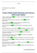 BIOS 252  Exam 3 Study Guide Questions and Answers  2026 Latest Update 