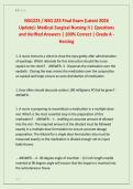 NSG223 &sol; NSG 223 Final Exam &lpar;Latest 2026  Update&rpar;&colon; Medical-Surgical Nursing II &vert; Questions  and Verified Answers &vert; 100&percnt; Correct &vert; Grade A -  Herzing