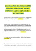 Louisiana Real Estate Exam 2026  Questions and Verified Answers  &lpar;2026&sol;2027 Updated&rpar; &vert; Graded A&plus; &vert;  100&percnt; Success 