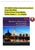 Modern Advanced Accounting In Canada&comma; 10th Edition Solution Manual By Darrell Herauf&comma; Chima Mbagwu&comma; Verified Chapters 1 - 12&comma; Complete Newest Version