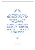 Davis Advantage for Fundamentals of Nursing Care Concepts&comma; Connections and Skills 4th Edition&comma; Burton Smith&comma; Chapter 1 The Vista of Nursing