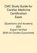 CMC Study Guide for Cardiac Medicine Certification &vert; Exam Prep