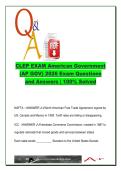 CLEP American Government Exam 2026 &vert; 150&plus; Practice Q&A &vert; Constitution&comma; Federalism&comma; Civil Liberties
