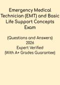 Emergency Medical Technician &lpar;EMT&rpar; and Basic Life Support Concepts &vert; Study Guide