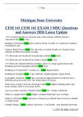  CEM 141 EXAM 3 MSU Questions  and Answers 2026 Latest Update 