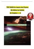 TEST BANK For Inquiry into Physics 8th Edition by Ostdiek&comma; Verified Chapters 1 - 12&comma; Complete Newest Version