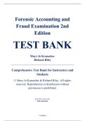 Complete Test Bank - Forensic Accounting and Fraud Examination&comma; 2nd Edition &ndash; Mary-Jo Kranacher&comma; Richard Riley &ndash; ISBN 9781119494331 &lpar;All Chapters 1&ndash;16&rpar;