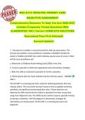WGU D119 PEDIATRIC PRIMARY CARE   OBJECTIVE ASSESSMENT   Comprehensive Resource To Help You Ace 2026-2027  Includes Frequently Tested Questions With  ELABORATED 100&percnt; Correct COMPLETE SOLUTIONS  Guaranteed Pass First Attempt&excl;&excl;  Current Update&excl;&excl; 