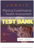 TEST BANK&colon; Physical Examination and Health Assessment 8th Edition by Carolyn Jarvis PhD Latest Update&period;