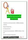 M-100 Community Association Management 2026 &vert; 100&plus; Verified Q&A &vert; Governance&comma; Finance&comma; Insurance&comma; Maintenance&comma; Legal Duties