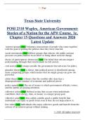 POSI 2310 Waples&comma; American Government&colon;  Stories of a Nation for the AP&reg; Course&comma; 1e&comma;  Chapter 15 Questions and Answers 2026  Latest Update 