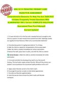 WGU D119 PEDIATRIC PRIMARY CARE   OBJECTIVE ASSESSMENT   Comprehensive Resource To Help You Ace 2026-2027  Includes Frequently Tested Questions With  ELABORATED 100&percnt; Correct COMPLETE SOLUTIONS  Guaranteed Pass First Attempt&excl;&excl;  Current Update&excl;&excl;
