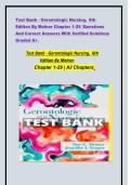Test Bank&colon; Gerontologic Nursing &lpar;6th Edition&rpar; &ndash; Sue E&period; Meiner & Jennifer J&period; Yeager