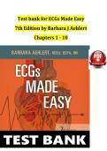 ECGs Made Easy&comma; 7th Edition TEST BANK by Barbara J Aehlert&comma; Verified Chapters 1 - 10&comma; Complete Newest Version