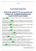 POSI 2310 AMSCO US Government and  Politics Ch&period; 16 Media Questions and  Answers 2026 Latest Update 