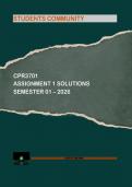 CPR3701 - Exam &lpar;elaborations&rpar; SOLUTIONS  ASSESSMENT  1 SEMESTER 1 2026 