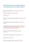 Alpha Phi Alpha Exam &ndash; Latest Update 2026&sol;2027 with Complete Questions and Verified A&plus; Graded Solutions