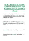 NREMT - EMS Operations Exam 2026  Questions and Answers Latest &lpar;2026 &sol;  2027&rpar; &lpar;Verified Answers&rpar; Updated And  A&plus; Graded