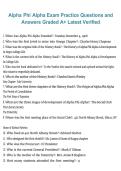 Alpha Phi Alpha Exam Practice &ndash; 2026&sol;2027 Latest Verified Questions and A&plus; Graded Answers