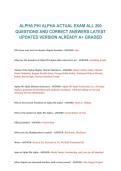 Alpha Phi Alpha Actual Exam &ndash; 2026&sol;2027 Latest Updated Version with All 200 Questions and Correct A&plus; Graded Answers