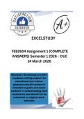 FEB2604  Assignment 1 &lpar;COMPLETE ANSWERS&rpar; Semester 1 2026 &ndash; DUE 24 March 2026 &semi;100&percnt;  Well-developed assignment reflecting critical understanding and accurate research
