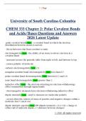CHEM 333 Chapter 2&colon; Polar Covalent Bonds  and Acids&sol;Bases Questions and Answers  2026 Latest Update