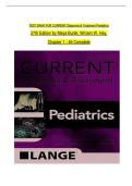 TEST BANK FOR CURRENT Diagnosis & Treatment Pediatrics 27th Edition by Maya Bunik&semi; William W&period; Hay&comma; Chapter 1 - 46 Complete