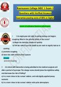 Rasmussen College MDC 1 Exam 1  Questions with Verified Answers Guarantee passing score of 90&percnt; or &planckh;ig&planckh;er
