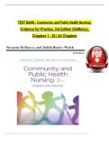 TEST BANK For Community and Public Health Nursing&colon; Evidence for Practice&comma; 3rd Edition by DeMarco&comma; Walsh&comma; Verified Chapters 1 - 25&comma; Complete Newest Version