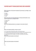 HUNTER SAFETY EXAM QUESTIONS AND ANSWERS
