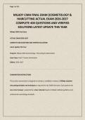 MILADY CIMA FINAL EXAM &lpar;COSMETOLOGY & HAIRCUTTING ACTUAL EXAM 2026-2027 COMPLETE 400 QUESTIONS AND VERIFIED SOLUTIONS LATEST UPDATE THIS YEAR&period;pdf