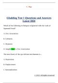 Gladding Test 1 Questions and Answers  Latest 2026