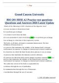 BIO 201 HESI A2 Practice test questions  Questions and Answers 2026 Latest Update 