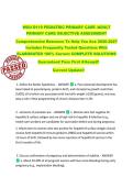 WGU D119 PEDIATRIC PRIMARY CARE &sol;ADULT  PRIMARY CARE OBJECTIVE ASSESSMENT   Comprehensive Resource To Help You Ace 2026-2027  Includes Frequently Tested Questions With  ELABORATED 100&percnt; Correct COMPLETE SOLUTIONS  Guaranteed Pass First Attempt&excl;&excl;  Current U
