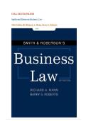 FULL TEST BANK FOR Smith and Roberson Business Law 18th Edition By Richard A&period; Mann&comma; Barry S&period; Roberts Chapter 1-50 with Part 1-10&vert;Latest 2026&period;
