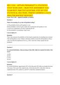 WGU C955 &ndash; Applied Probability & Statistics Study Guide 2026 &vert; Objective Assessment &lpar;OA&rpar; Exam Prep&comma; Practice Questions&comma; Step-by-Step Statistical Solutions&comma; Verified Answers & Data Analysis Mastery Resource