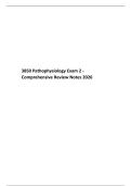 3850 Pathophysiology Exam 2 - Comprehensive Review Notes 2026