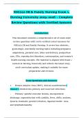 NSG222 OB & Family Nursing Exam 1&comma; Herzing University 2025&ndash;2026 &ndash; Complete Review Questions with Verified Answers