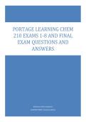 PORTAGE LEARNING CHEM 210 EXAMS 1-8 AND FINAL EXAM QUESTIONS AND ANSWERS