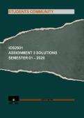 IOS2601 - EXAM &lpar;elaborations&rpar; ASSESSMENT 3 SOLUTIONS SEMESTER 1 2026