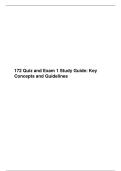 172 Quiz and Exam 1 Study Guide Key Concepts and Guidelines