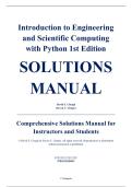 Complete Solutions Manual - Introduction to Engineering and Scientific Computing with Python&comma; 1st Edition &ndash; David Clough&comma; Steven Chapra &ndash; ISBN 9781032188942 &lpar;All Chapters 1&ndash;10&rpar;